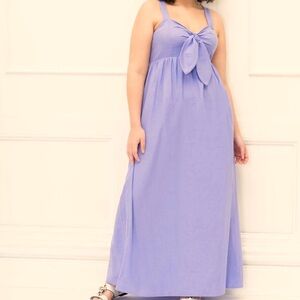 Lavender Linen Blend Maxi Dress